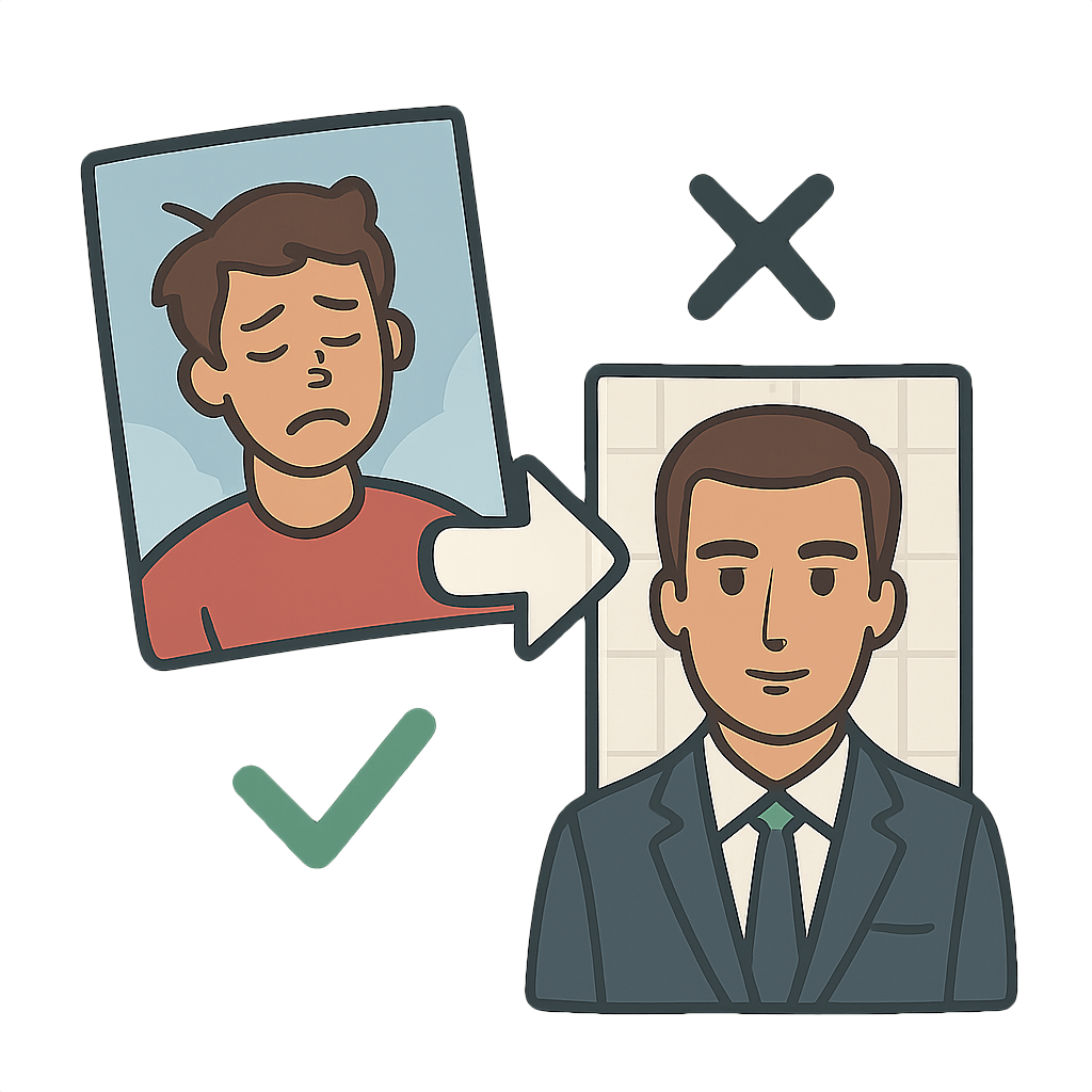 PhotoFixer - Transform casual photos into professional passport photos